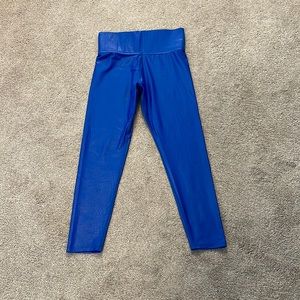 Carbon38 Croc Leggings 7/8 Takara Shine Blue Sz M